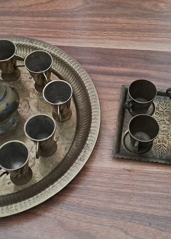 zemzem takimi altın Renkli Geleneksel Demlik ve Bardak 2 set - Görsel 3