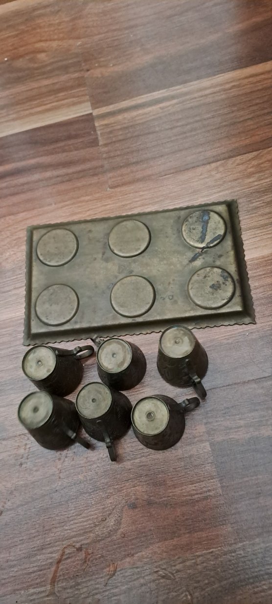 zemzem takimi altın Renkli Geleneksel Demlik ve Bardak 2 set - Görsel 4