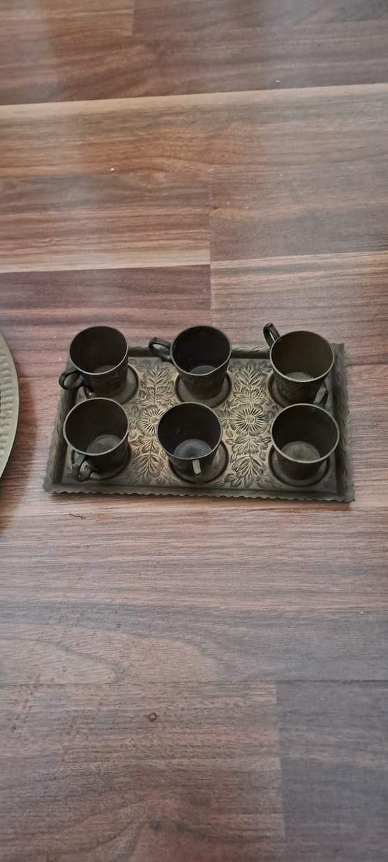 zemzem takimi altın Renkli Geleneksel Demlik ve Bardak 2 set - Görsel 2