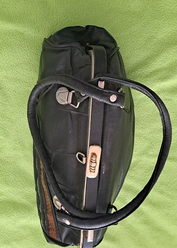 çanta Kemerli Siyah Deri Kadın Çantası - Görsel 5