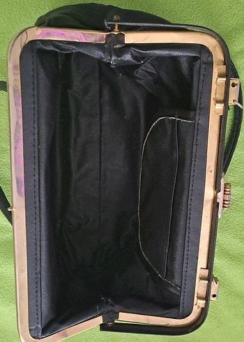 çanta Kemerli Siyah Deri Kadın Çantası - Görsel 6