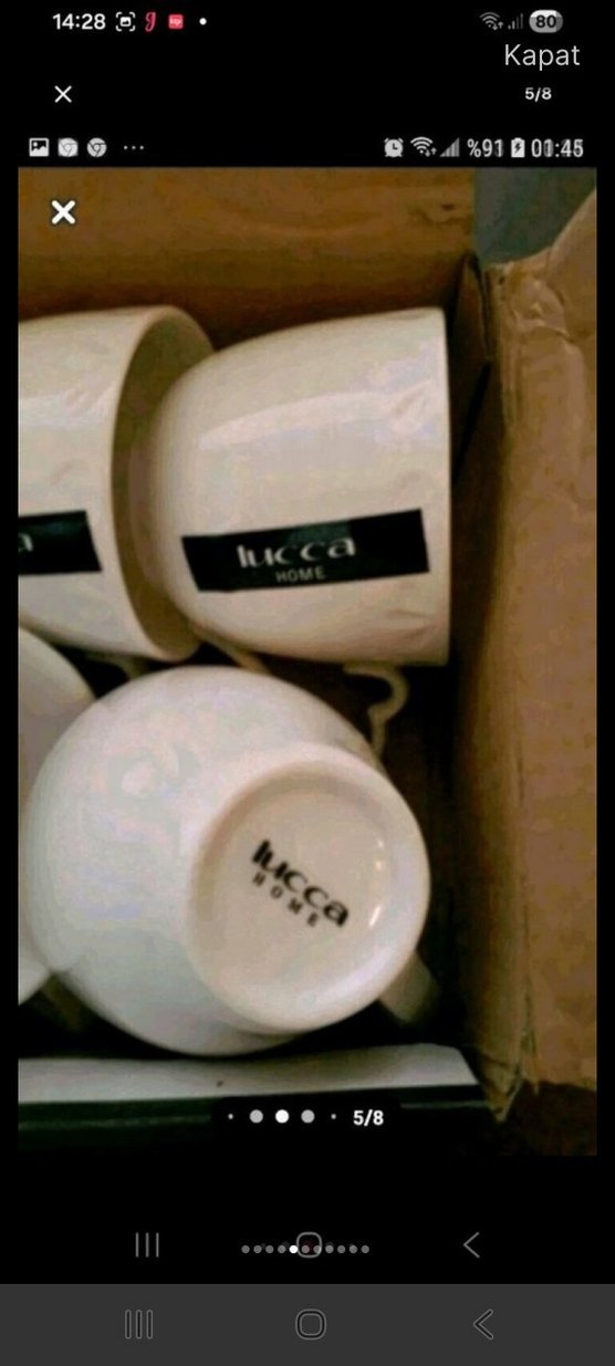 fincan takimi porselen 6'lı Fincan ve Tabak Seti porselen - Görsel 5