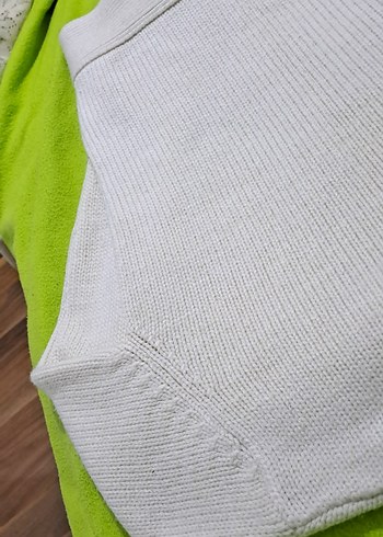 kazak Beyaz Düz Örgü Kadın batik marka m beden - Görsel 10