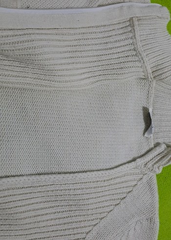 kazak Beyaz Düz Örgü Kadın batik marka m beden - Görsel 7