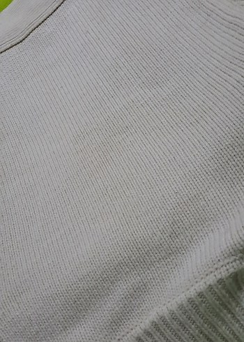 kazak Beyaz Düz Örgü Kadın batik marka m beden - Görsel 11