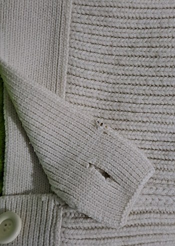 kazak Beyaz Düz Örgü Kadın batik marka m beden - Görsel 9