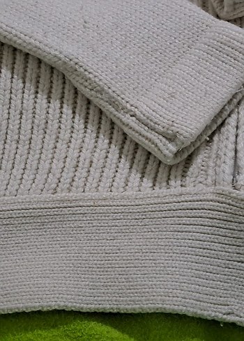 kazak Beyaz Düz Örgü Kadın batik marka m beden - Görsel 4