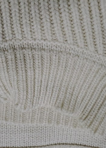 kazak Beyaz Düz Örgü Kadın batik marka m beden - Görsel 13