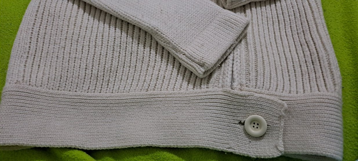 kazak Beyaz Düz Örgü Kadın batik marka m beden - Görsel 4