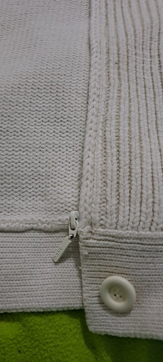 kazak Beyaz Düz Örgü Kadın batik marka m beden - Görsel 5