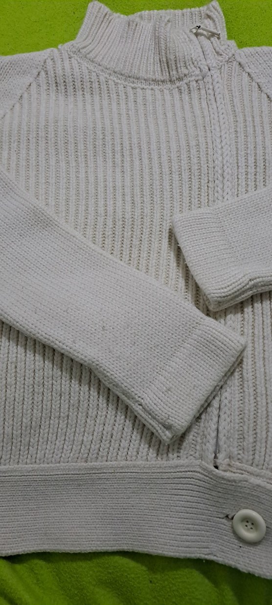 kazak Beyaz Düz Örgü Kadın batik marka m beden - Görsel 2