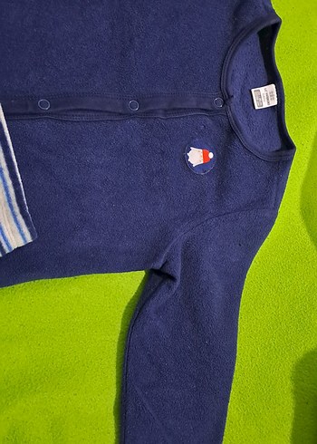 bebek takimi düğmeli Erkek Mavi Polar Sweatshirt komple satilik - Görsel 2