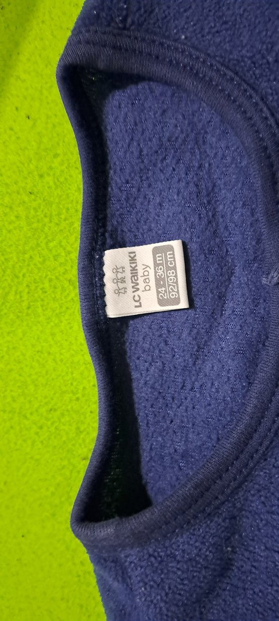 bebek takimi düğmeli Erkek Mavi Polar Sweatshirt komple satilik - Görsel 4