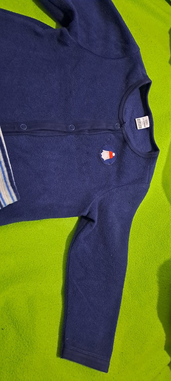 bebek takimi düğmeli Erkek Mavi Polar Sweatshirt komple satilik - Görsel 2