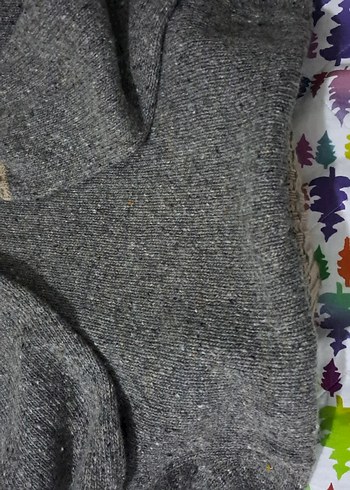 kazak hirka unisex Gri Örgü Kazak - Görsel 9