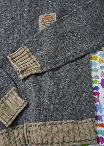 kazak hirka unisex Gri Örgü Kazak - Görsel 3