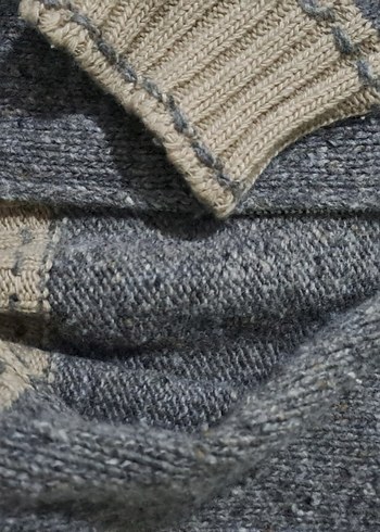 kazak hirka unisex Gri Örgü Kazak - Görsel 6