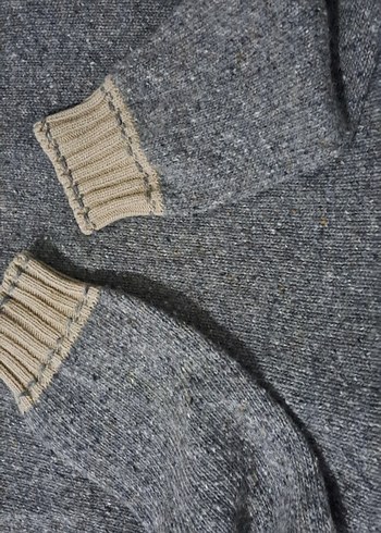 kazak hirka unisex Gri Örgü Kazak - Görsel 8