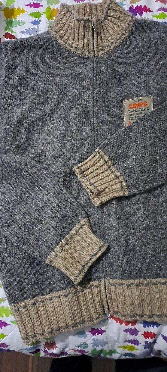 kazak hirka unisex Gri Örgü Kazak - Görsel 2