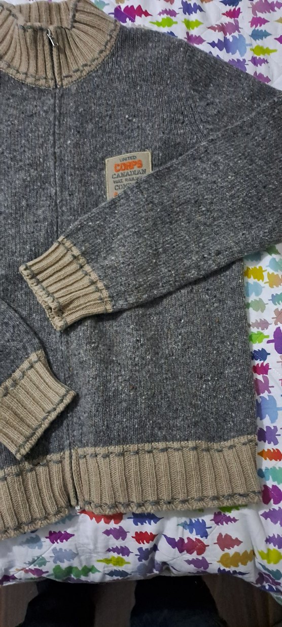 kazak hirka unisex Gri Örgü Kazak - Görsel 3