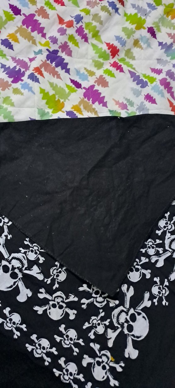 bandana dantel Detaylı Siyah Gotik Kuru Kafalı flar - Görsel 4
