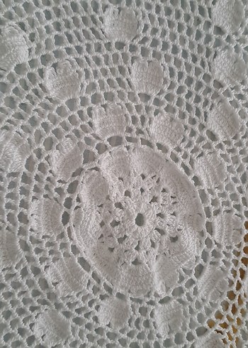 fiskos masa ortusu Bohem Dantel Örgü Masa Örtüsü - Görsel 8