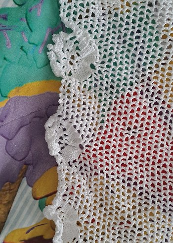 fiskos masa ortusu Bohem Dantel Örgü Masa Örtüsü - Görsel 6