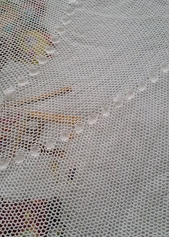 fiskos masa ortusu Bohem Dantel Örgü Masa Örtüsü - Görsel 5