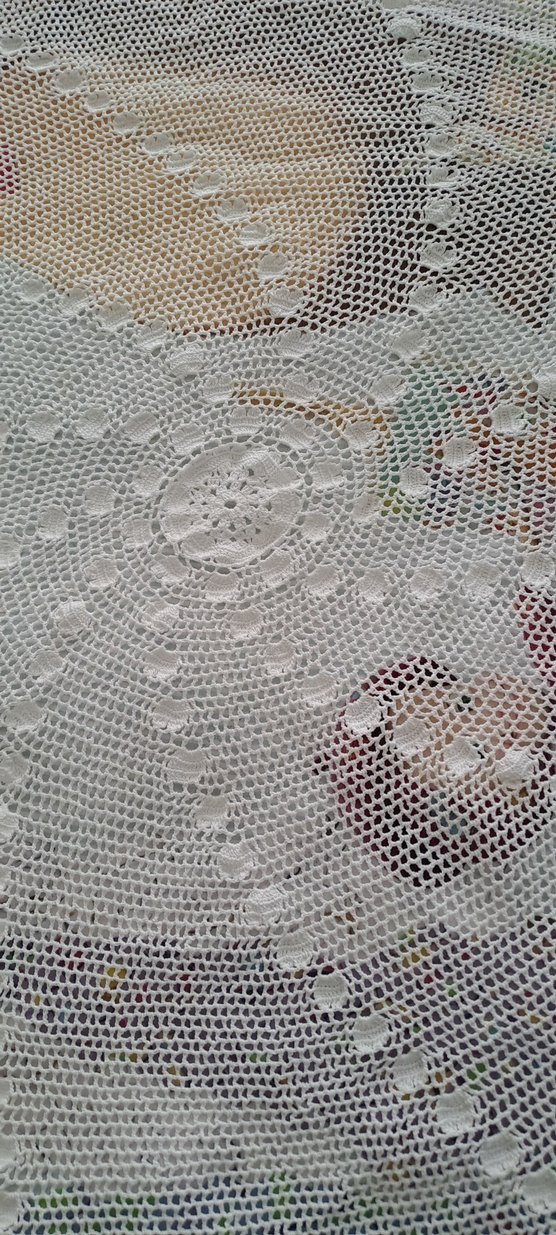 fiskos masa ortusu Bohem Dantel Örgü Masa Örtüsü - Görsel 4