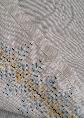 kanavice nakışlı Çok Renkli Masa Örtüsü - Görsel 12