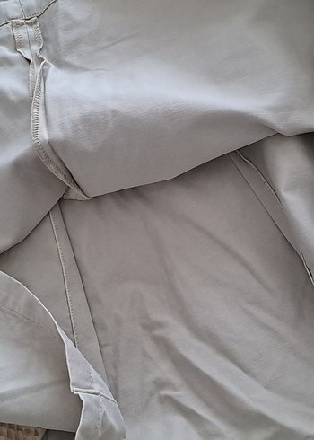 bayan etek düğmeli Bej Hamile Midi Etek - Görsel 5