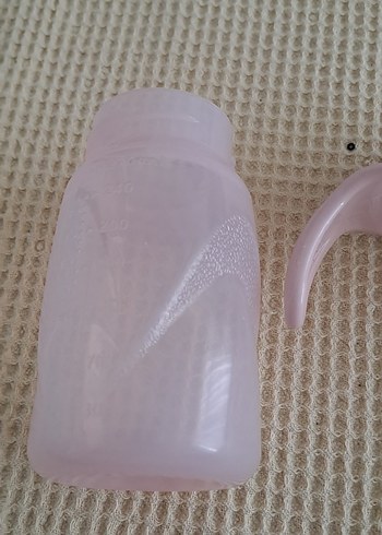 biberon Pembe Bebek Biberonu, Yumuşak Tutma Saplı - Görsel 2