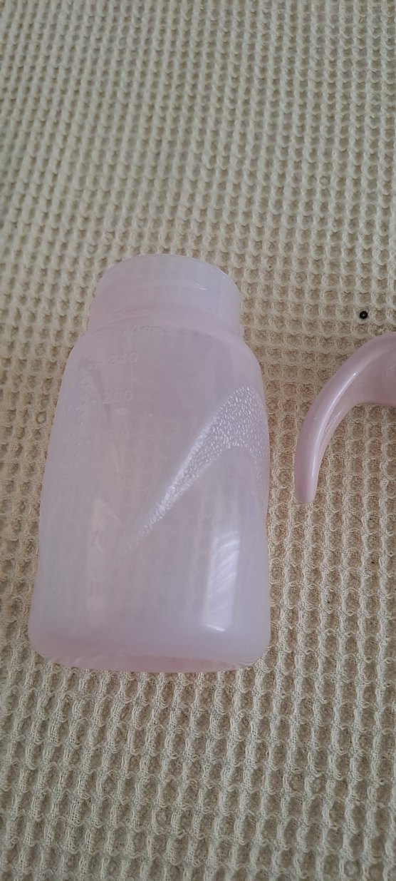 biberon Pembe Bebek Biberonu, Yumuşak Tutma Saplı - Görsel 2