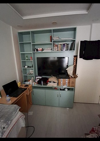 Diğer Televizyon Unitesi Mint Yesili Modern Tv Unitesi Ve Kitaplik