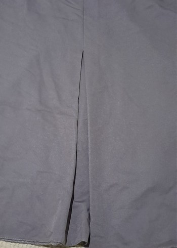 etek Gri Midi Hamile Keten Etek - Görsel 7