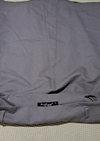 etek Gri Midi Hamile Keten Etek - Görsel 8