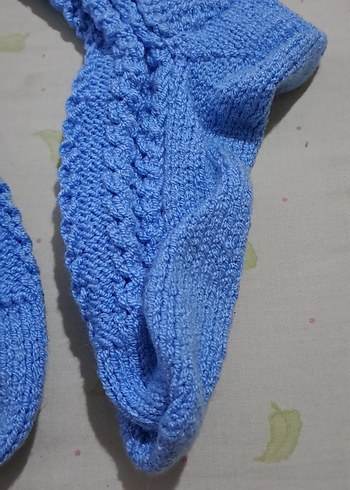 çetik Mavi Erkek Çorapları Örgü Detaylı - Görsel 5