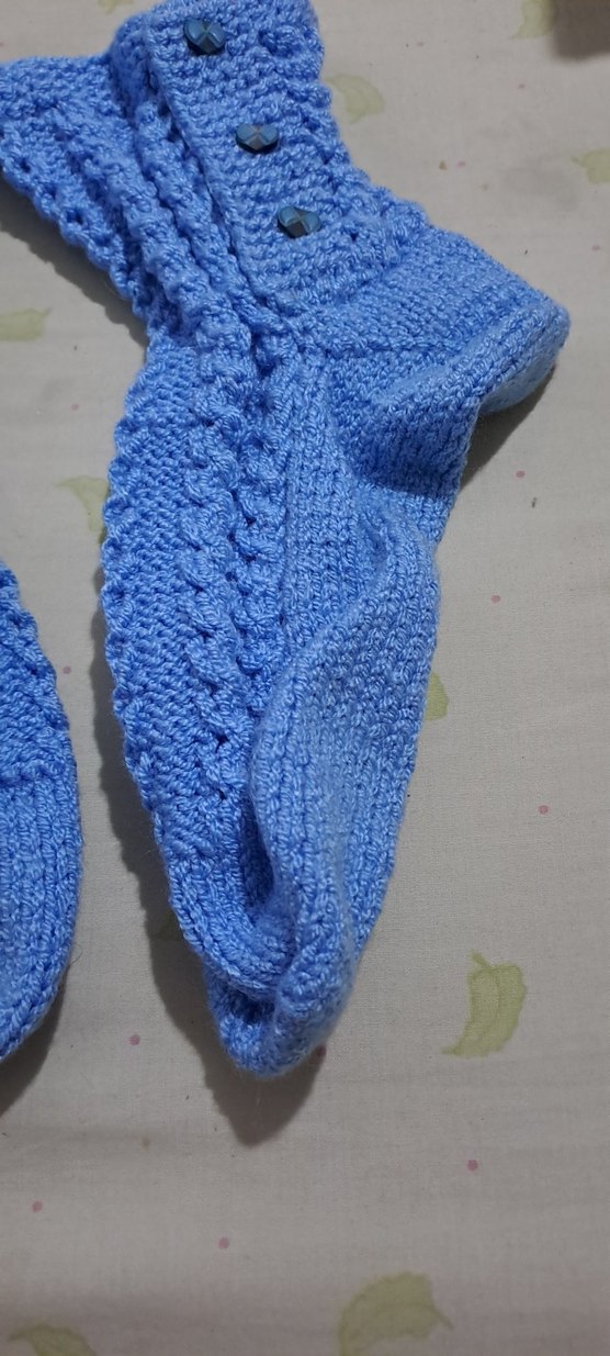 çetik Mavi Erkek Çorapları Örgü Detaylı - Görsel 5