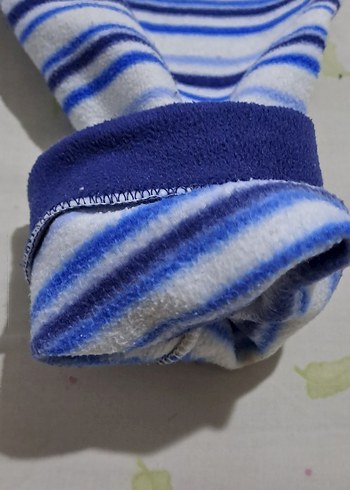 pijama polar Erkek Çocuk Mavi Çizgili Dar Kesim - Görsel 5