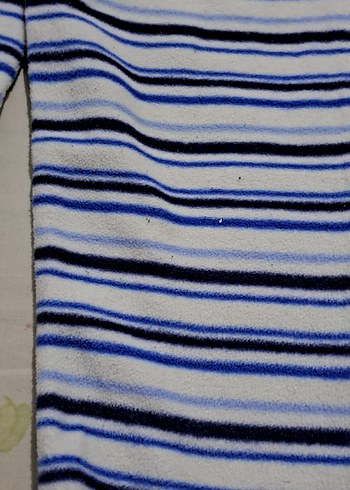 pijama polar Erkek Çocuk Mavi Çizgili Dar Kesim - Görsel 3