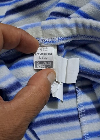 pijama polar Erkek Çocuk Mavi Çizgili Dar Kesim - Görsel 6