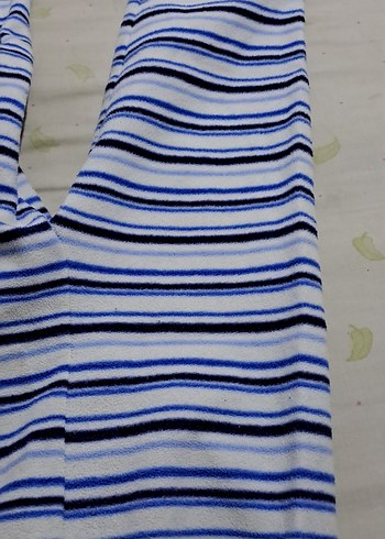 pijama polar Erkek Çocuk Mavi Çizgili Dar Kesim - Görsel 9