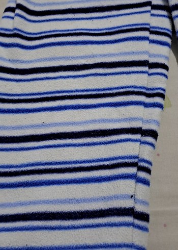 pijama polar Erkek Çocuk Mavi Çizgili Dar Kesim - Görsel 2