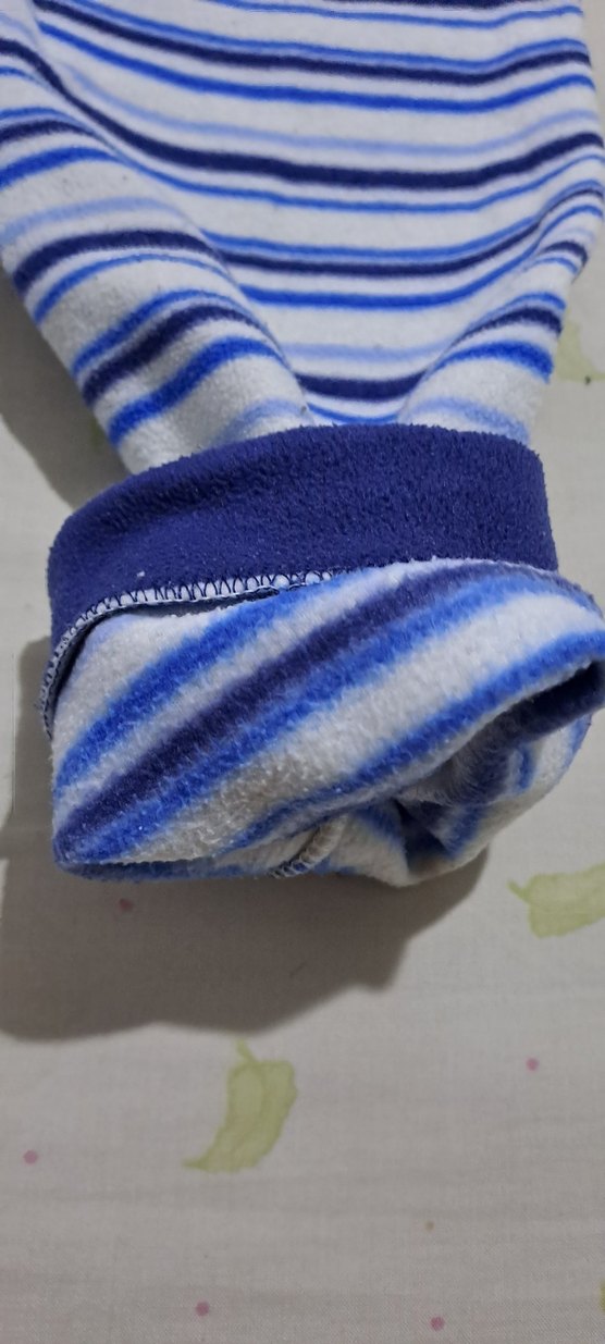 pijama polar Erkek Çocuk Mavi Çizgili Dar Kesim - Görsel 5