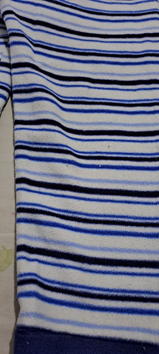 pijama polar Erkek Çocuk Mavi Çizgili Dar Kesim - Görsel 3