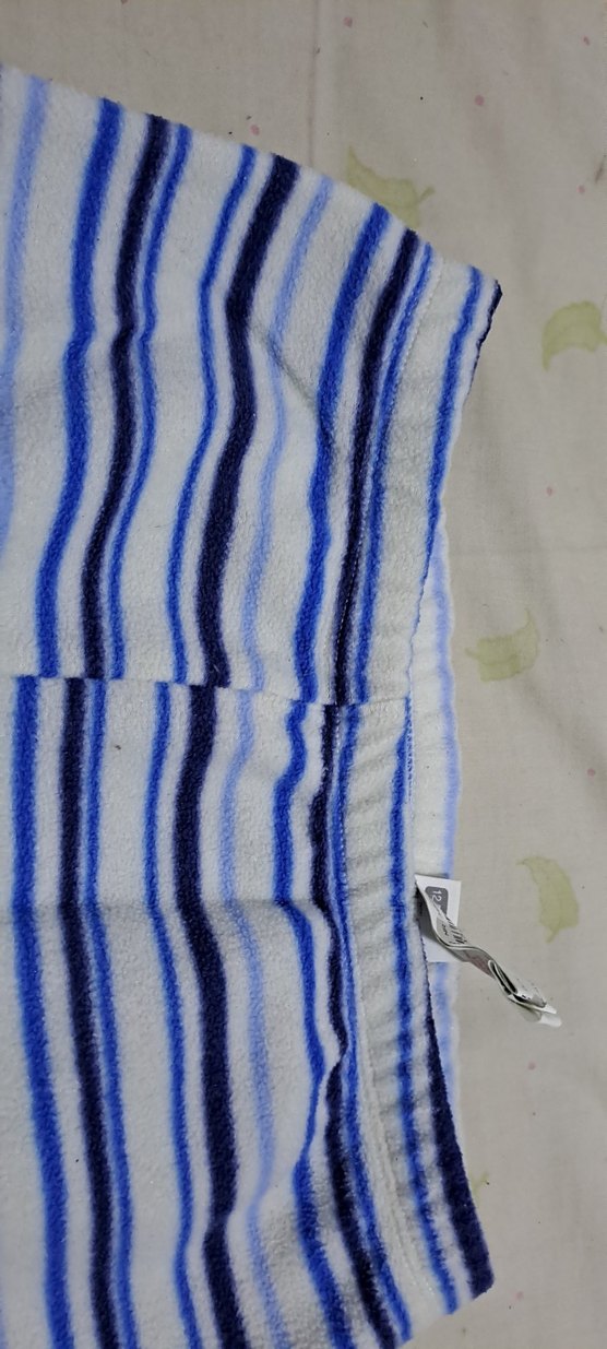 pijama polar Erkek Çocuk Mavi Çizgili Dar Kesim - Görsel 4