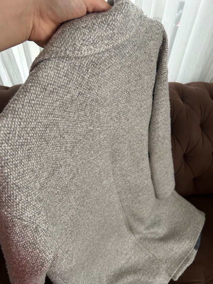 Çift Düğmeli Bej Kaban - Görsel 3