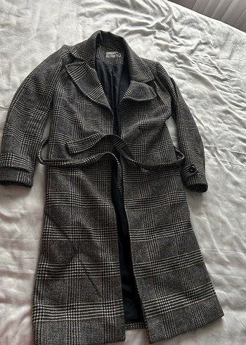 Düğmeli ekoseli kaban - Görsel 3