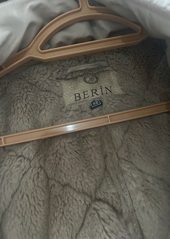 Uzun Bej Kadın Mont, Kürklü, Kapüşonlu - Görsel 4