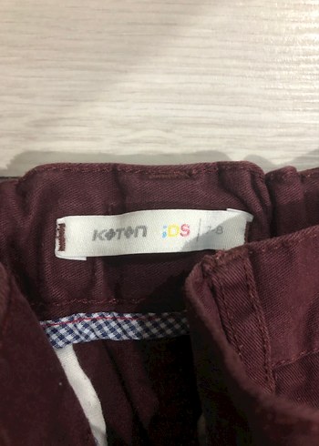 Bordo Erkek Çocuk keten Pantolon - Görsel 2
